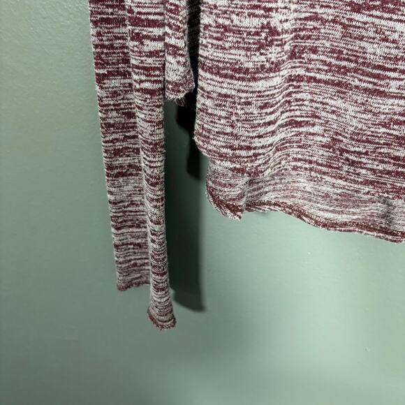 Hollister Women's Burgundy Marled Y2K Cozycore Knit Top - Size Medium - Casual - Picture 4 of 7